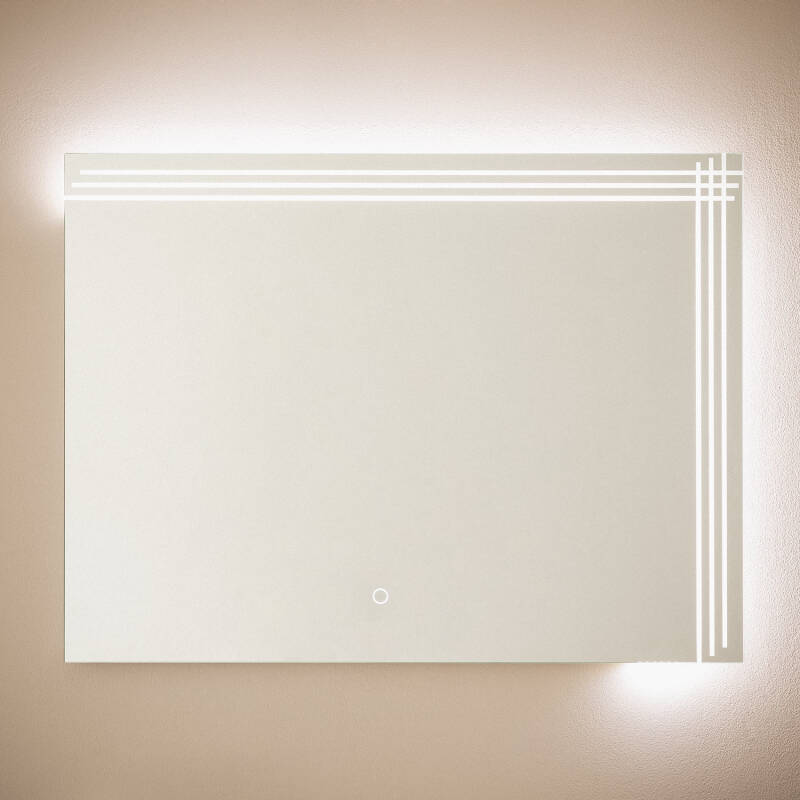 Espelho Casas de Banho com Luz LED 60x80 cm Dinklage