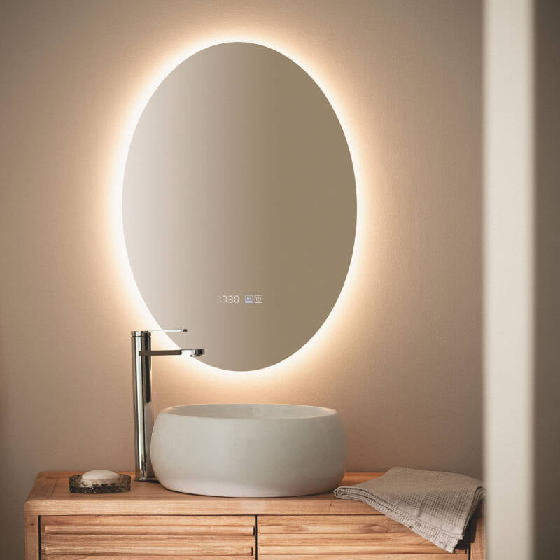 Espelho Casas de Banho com Luz LED e Anti-embaçante 70x50 cm Catedrais