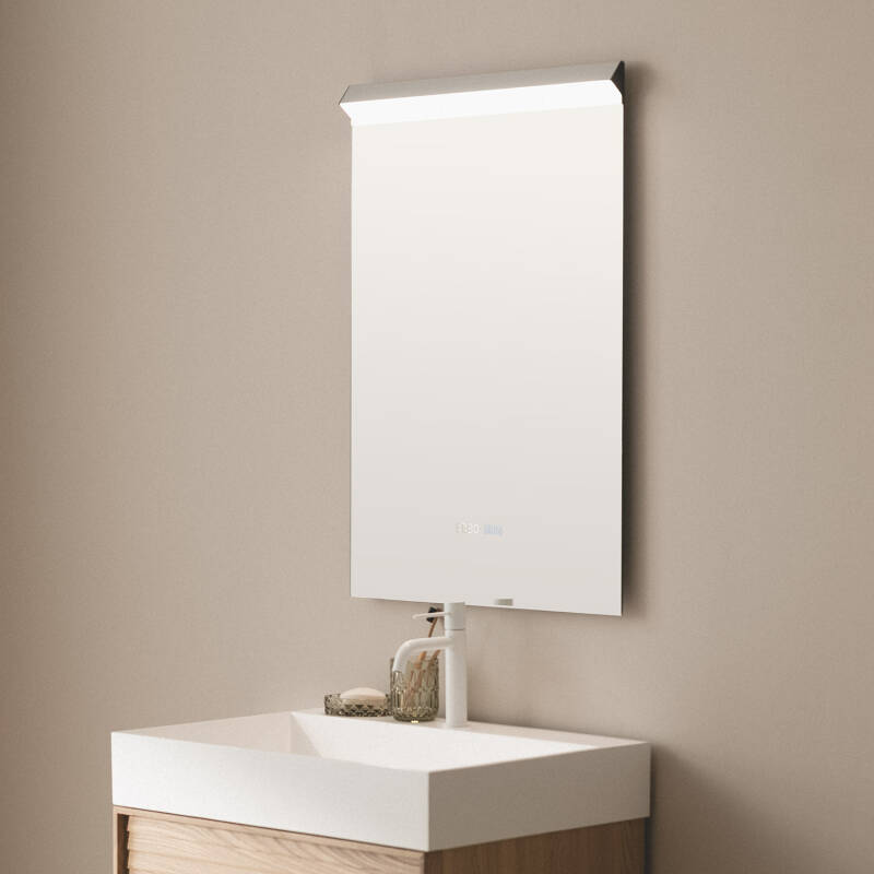 Espelho Casas de Banho com Luz LED e Anti-embaçante 85x60 cm Jannada