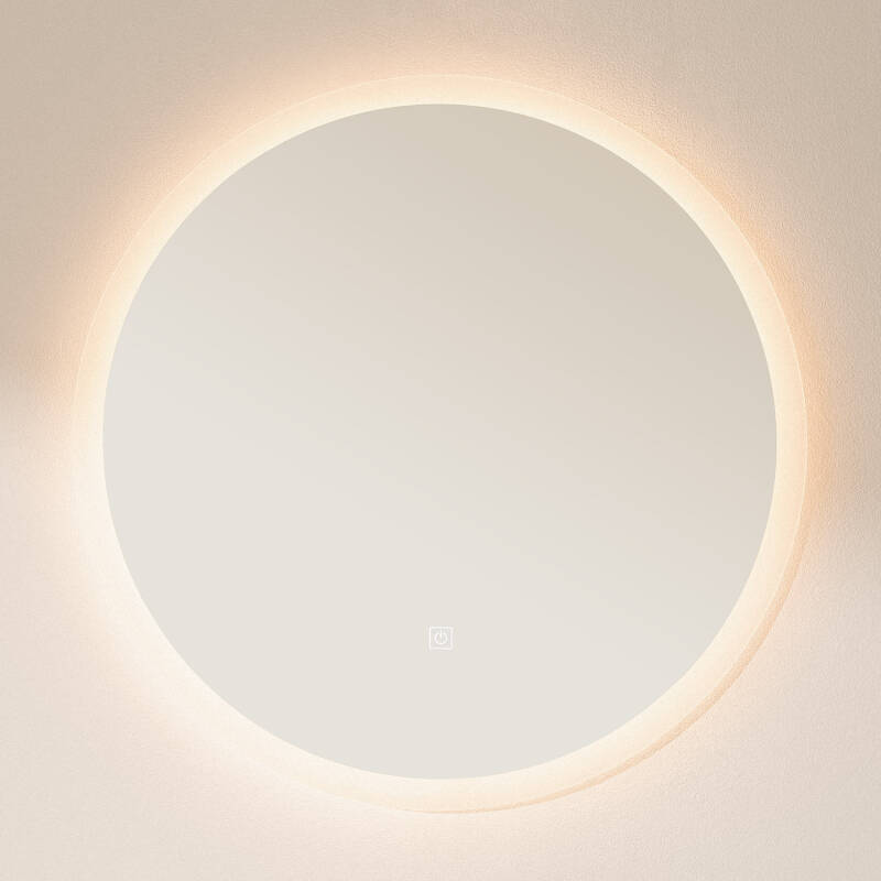 Espelho de Casa de Banho com Luz LED e Antiembaçante Ø60 cm Shala