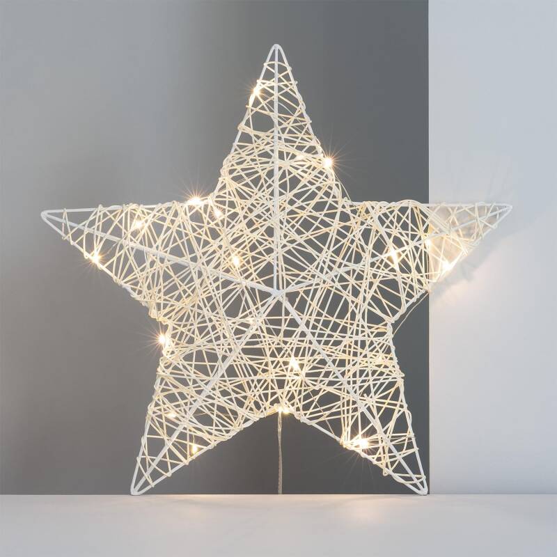 Estrela com Grinalda de luzes LED Irawo 42x42cm