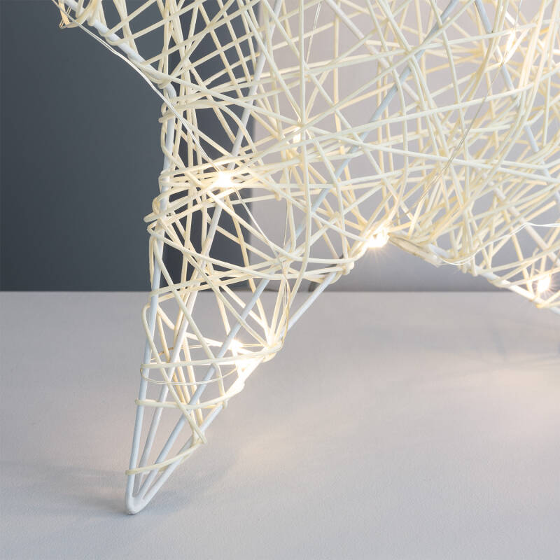 Estrela com Grinalda de luzes LED Irawo 42x42cm