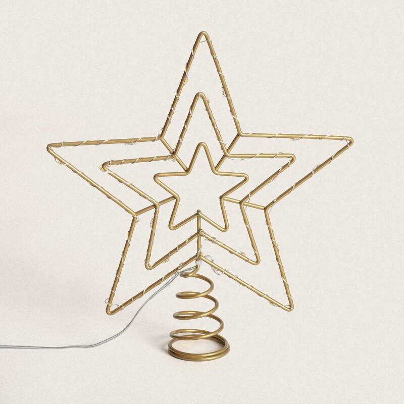 Estrela LED para Árvore de Natal Metal com Bateria Jaione