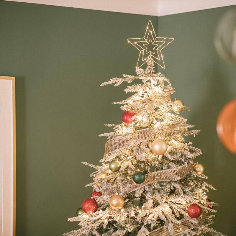 Estrela LED para Árvore de Natal Metal com Bateria Jaione