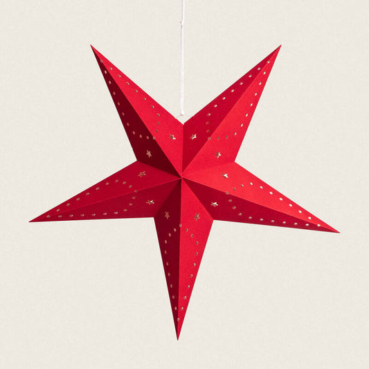 Estrela Papel LED com Bateria 60 cm Wensha