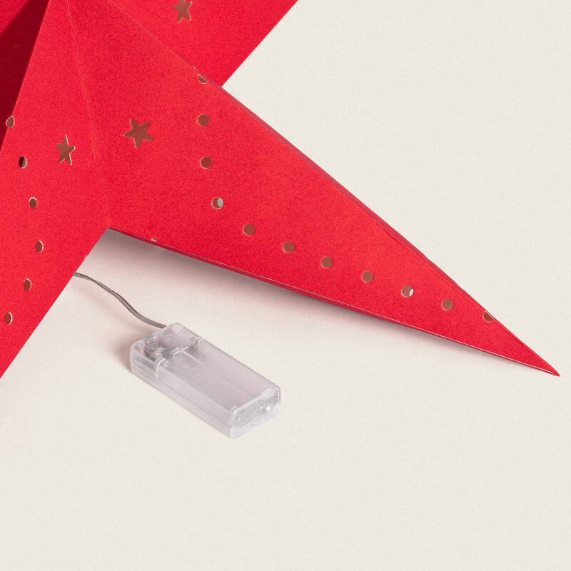 Estrela Papel LED com Bateria 60 cm Wensha
