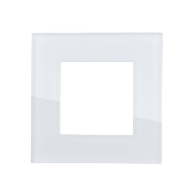 Ficha com USB Schuko Tipo F com Moldura Vidro Modern