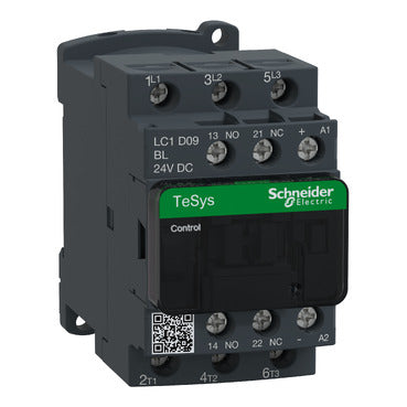 Contactor TeSys D - 3P(3 NA) - AC-3 - <= 440 V 9 A - 24 V CC bobina #LC1D09BL