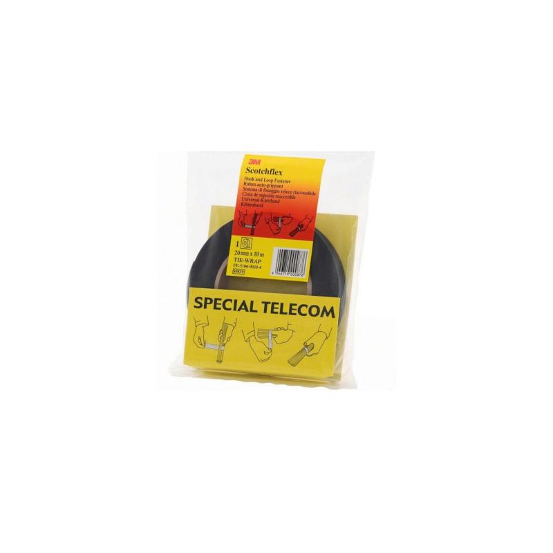 Fita de Velcro para Sujeição de Cabos Scotchflex 20mm x 10m 3M 7000033355-N