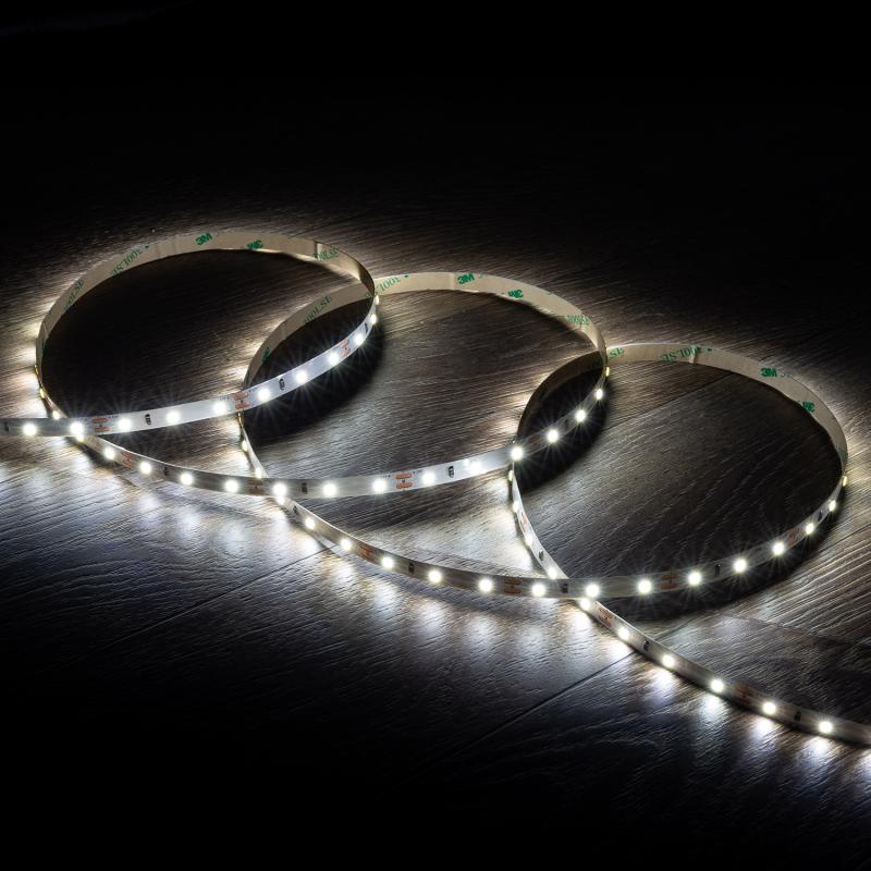 Fita LED 12V SMD 60 LED/m 5m 5W/m 400lm/m Largura 8mm Corte 5cm IP20