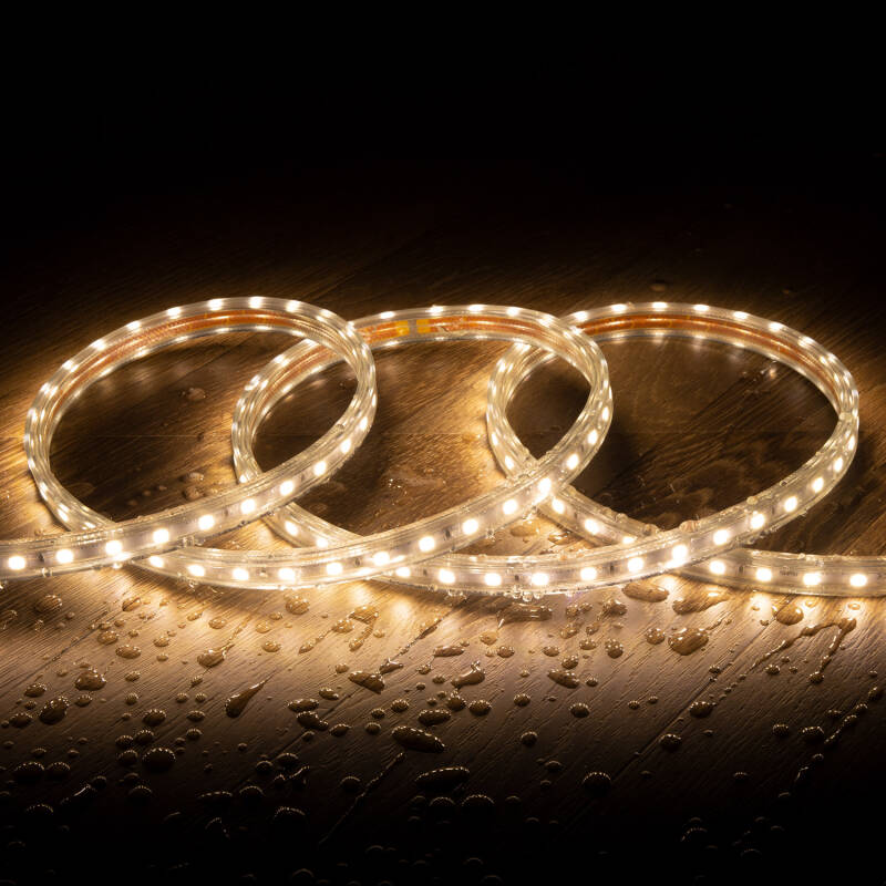 Fita LED 220V 60 LED/m 4 Metros Branco Neutro 10W/m 840lm/m Largura 14mm Corte 100cm IP65