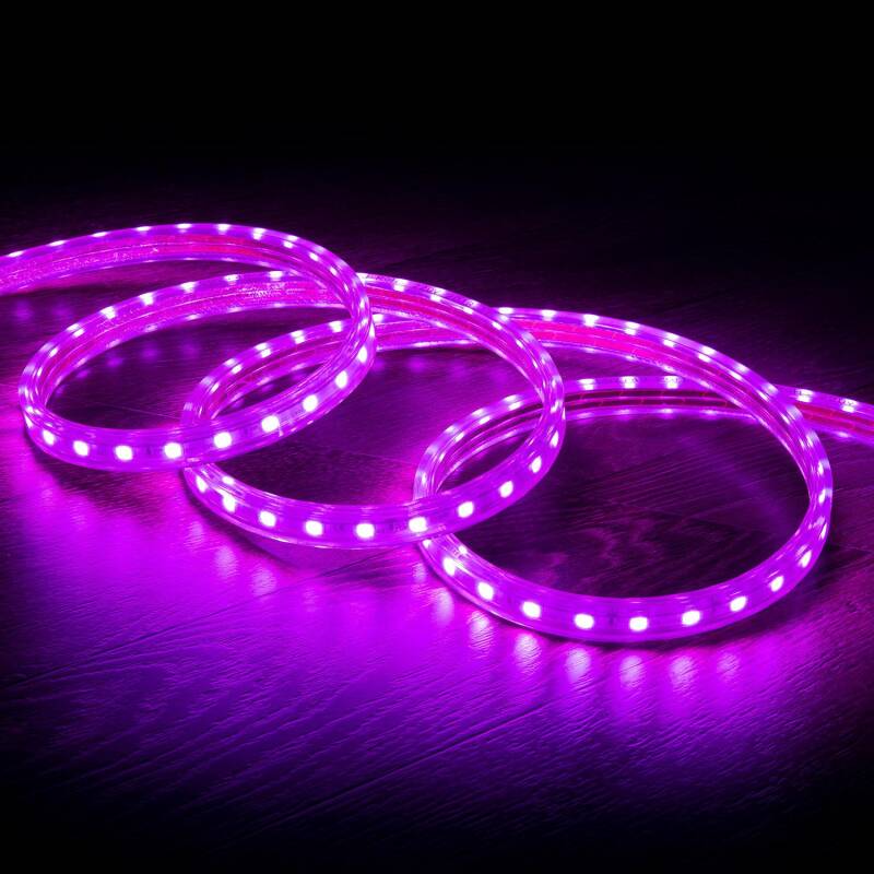 Fita LED 220V AC 60 LED/m Rosa IP65 à Medida Largura 14mm Corte cada 100cm