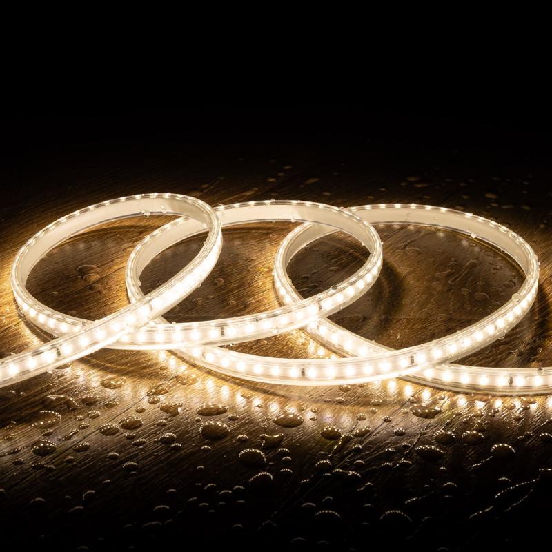 Fita LED Regulável 220V SMD 120 LED/m Branco Neutro 8.5W/m 850lm/m Largura 12mm Corte 20cm IP65 à Medida