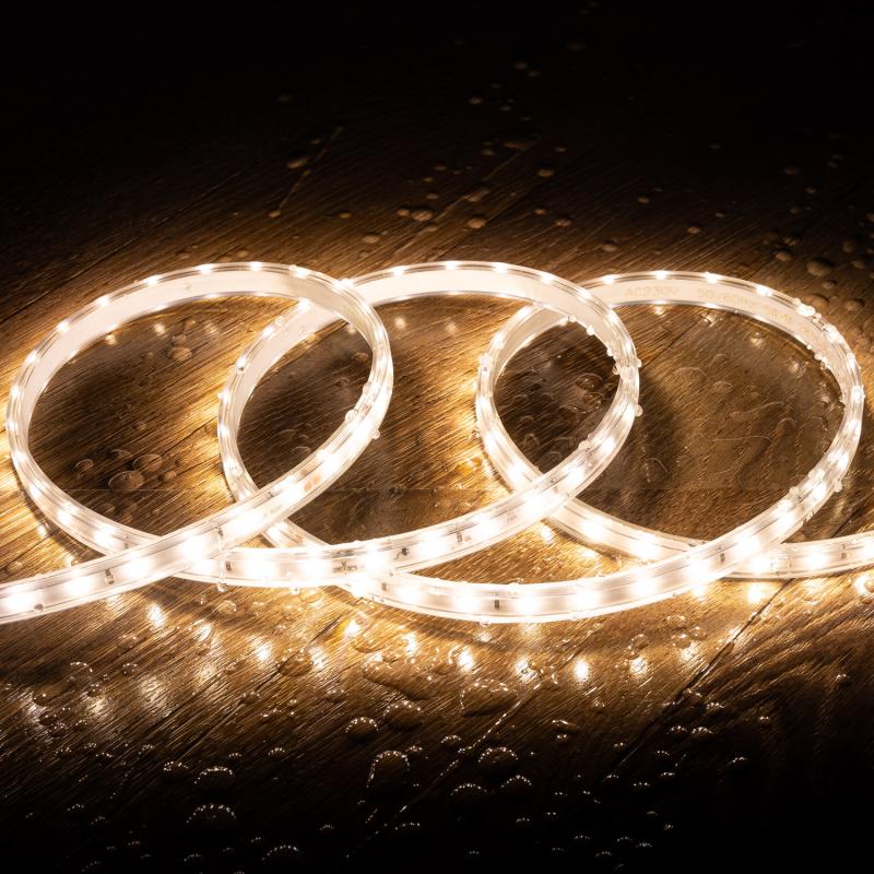 Fita LED Regulável 220V SMD 60 LED/m Branco Neutro 6W/m 600lm/m Largura 12mm Corte 20cm IP65 à Medida