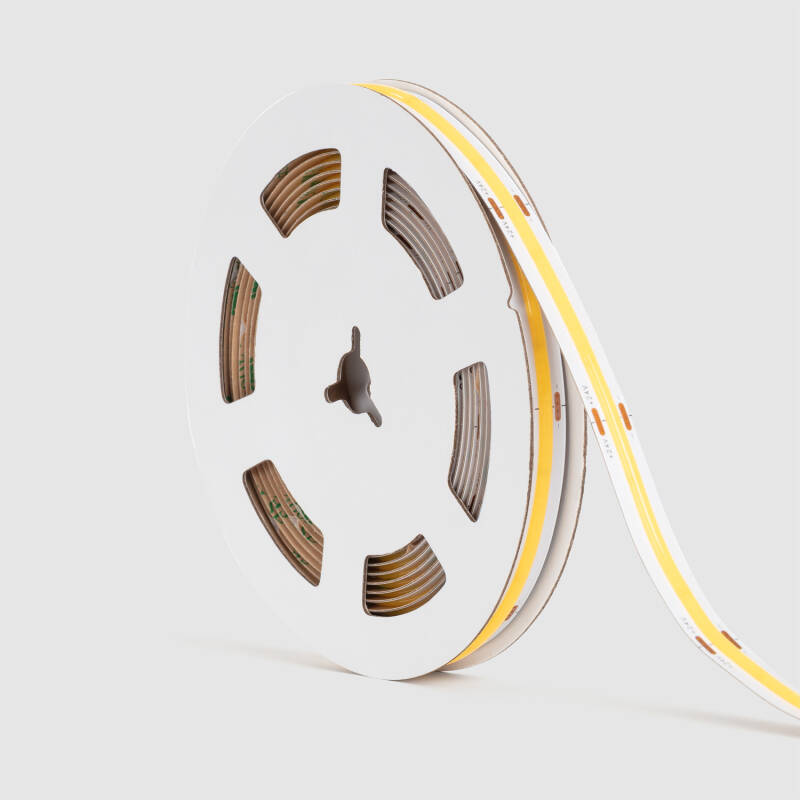 Fita LED 24 V COB, 480 LED/m, 5 m, 15 W/m, 1500 lm/m, High Lumen, largura 10 mm, corte a cada 5 cm, IP20, CRI 90
