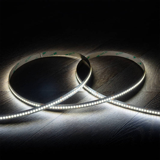 Fita LED 24 V SMD 238 LED/m Bobina de 10 m Longo alcance 14 W/m 1800 lm/m Largura 10 mm Corte a cada 3 cm IP20