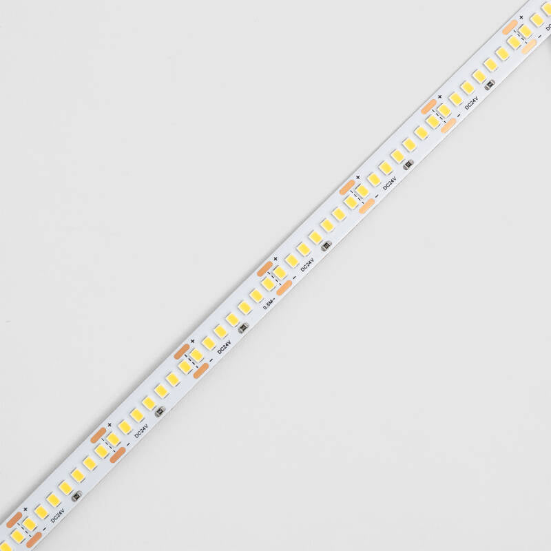 Fita LED 24 V SMD 238 LED/m Bobina de 10 m Longo alcance 14 W/m 1800 lm/m Largura 10 mm Corte a cada 3 cm IP20