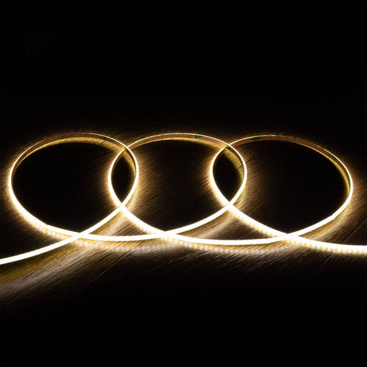 Fita LED 24V COB 320 LED/m 5m 3W/m 360 lm/m Largura 3mm Super Estreita Corte 5 cm IP20 CRI90