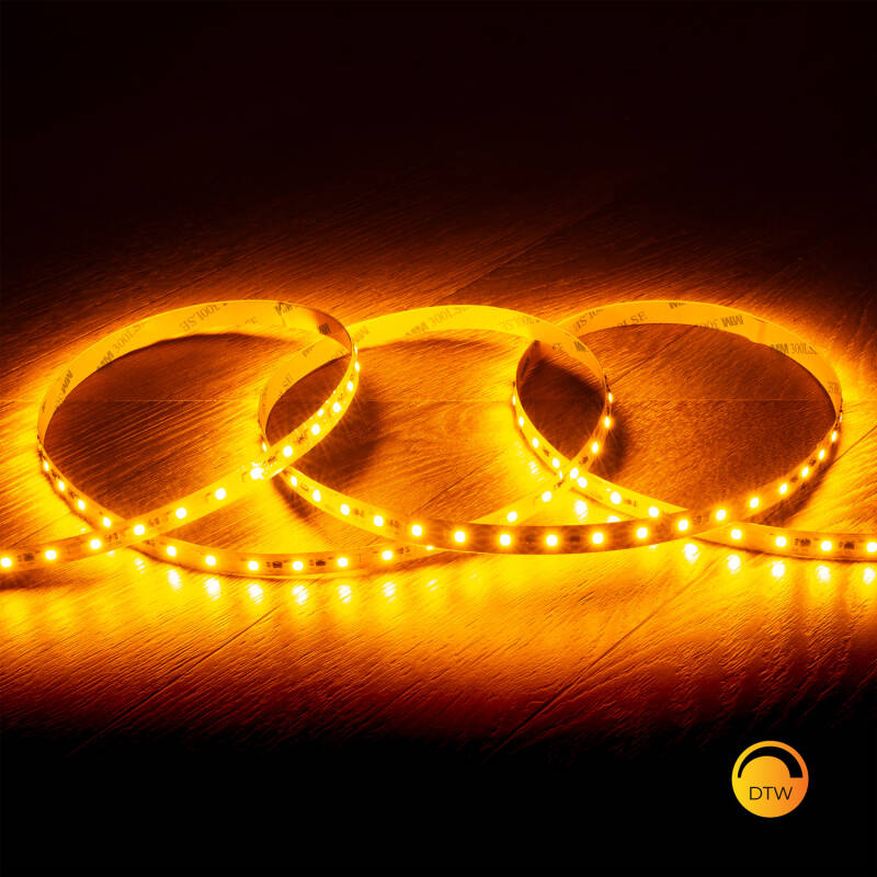 Fita LED 24V SMD Dim to Warm 140 LED/m 5m 13W/m 1300lm/m Largura 10mm Corte 10cm IP20
