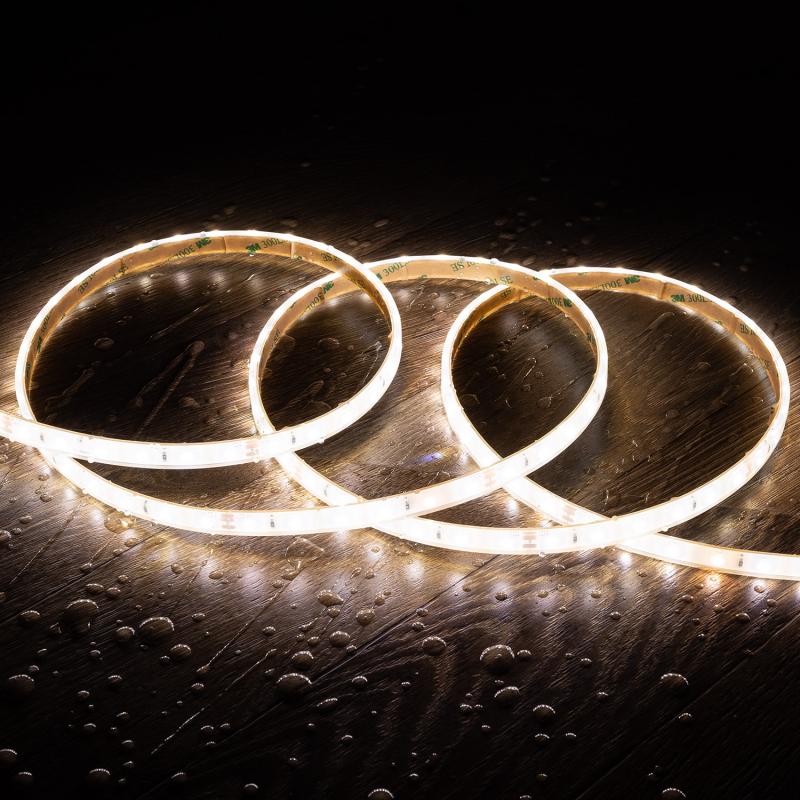 Fita LED 24V SMD 60 LED/m 5m 5W/m 500lm/m Largura 10mm Corte 10cm Submersível IP68 SILICONE FLEX