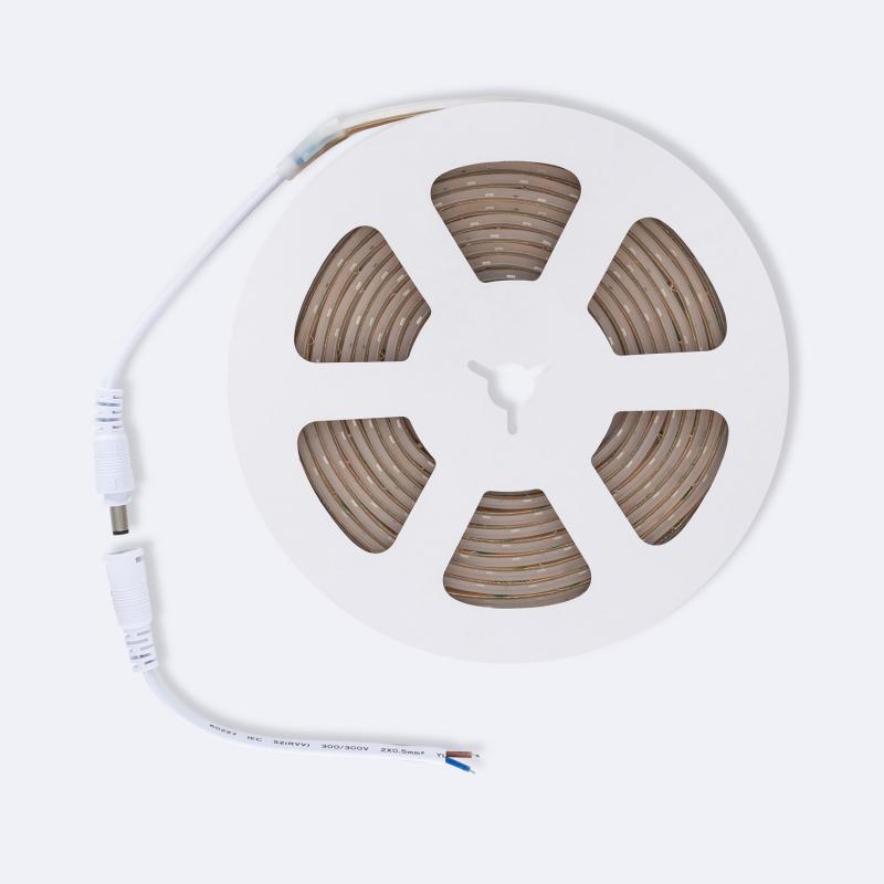 Fita LED 24V SMD 60 LED/m 5m 5W/m 500lm/m Largura 10mm Corte 10cm Submersível IP68 SILICONE FLEX