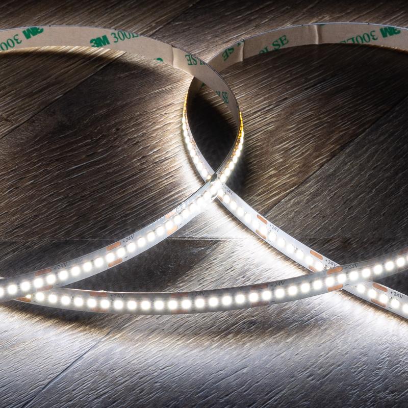 Fita LED 24V SMD 252 LED/m 5m 12W/m 1200lm/m Largura 8mm FreeCut IP20 CRI90