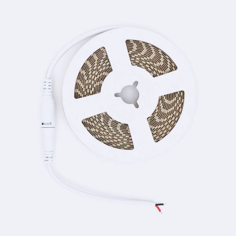 Fita LED 24V Dc SMD2835 120 LED/m 1000 lm/m 5m IP20 Largura 5 mm Super Estreita Corte 5 cm