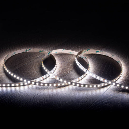 Fita LED 24V SMD 120 LED/m 5m 16W/m 2000lm/m High Lumen Largura 8mm Corte 5cm IP20