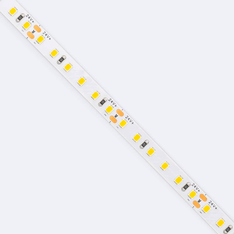 Fita LED 24V SMD 120 LED/m 5m 16W/m 2000lm/m High Lumen Largura 8mm Corte 5cm IP20