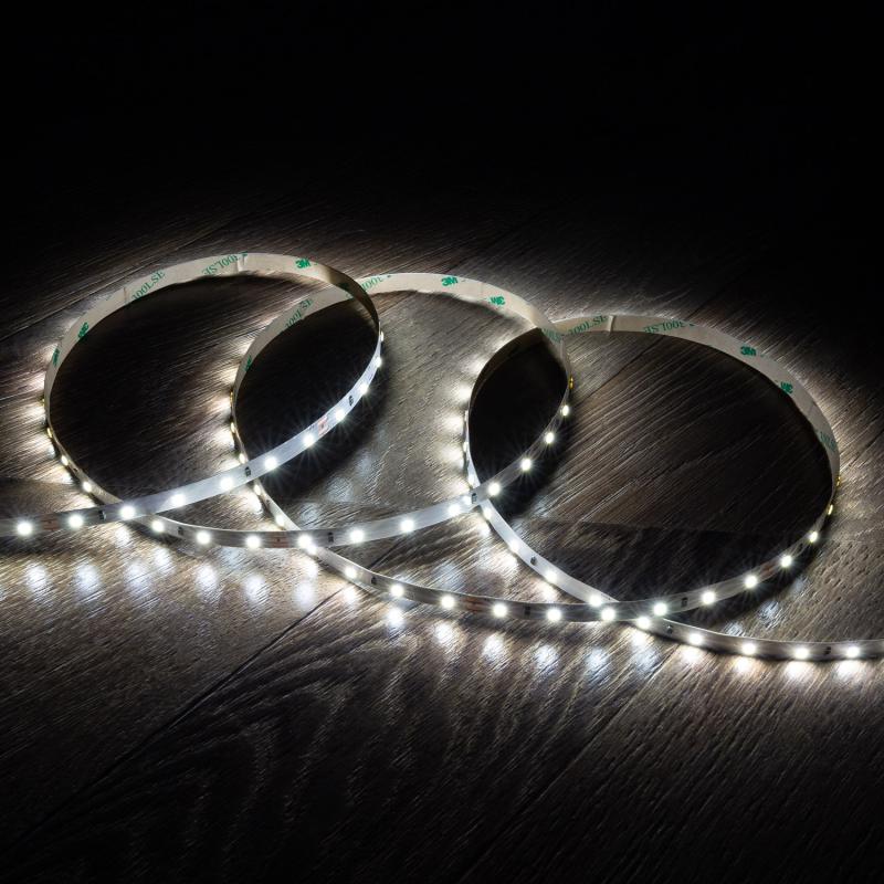 Fita LED 24V SMD 60 LED/m 5m 5W/m 500lm/m Largura 8mm Corte 10cm IP20