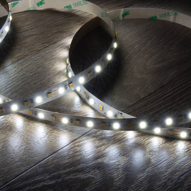 Fita LED 24V SMD CCT 280 LED/m 5m 12W/m 1200lm/m Largura 10mm Corte 5cm IP20 CRI90