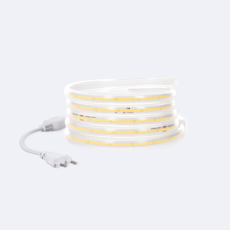 Fita LED Regulável 220V COB 320 LED/m Branco Frio 8W/m 720lm/m Largura 12mm Corte 50cm IP65 CRI90 à Medida