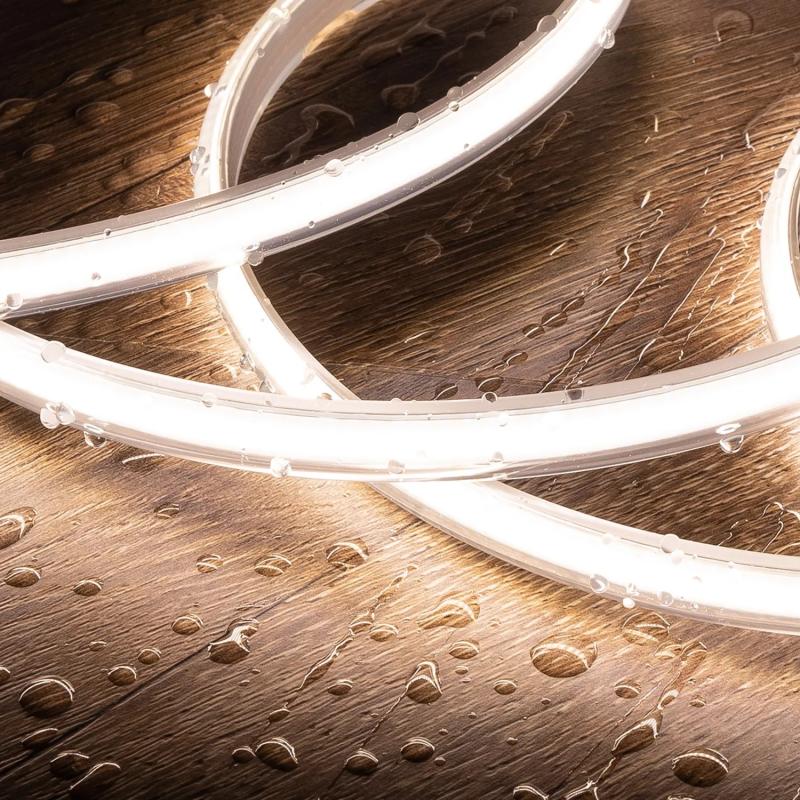 Fita LED Regulável 220V COB Autorrectificada 320 LED/m 8W/m 720 lm/m Largura 12mm Corte 50cm IP65 CRI90 à Medida