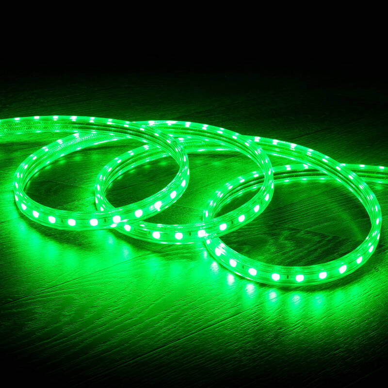 Fita LED RGB 220V SMD 60 LED/m 10W/m Largura 16mm Corte 100cm IP65