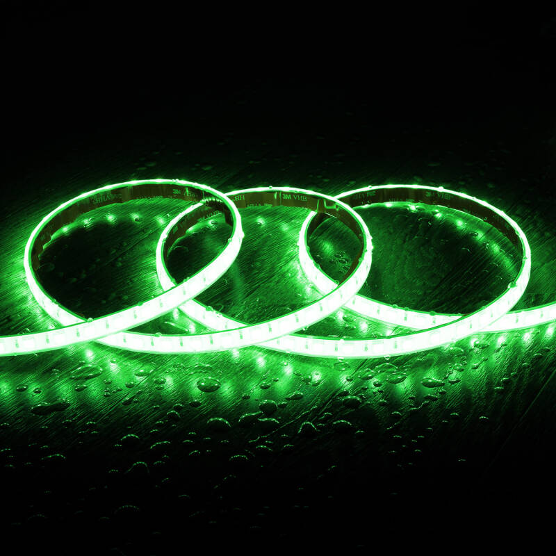 Fita LED RGB 220V SMD 60 LED/m 15W/m SILICONE FLEX Largura 12mm Corte 100cm IP67 com Comando à Medida