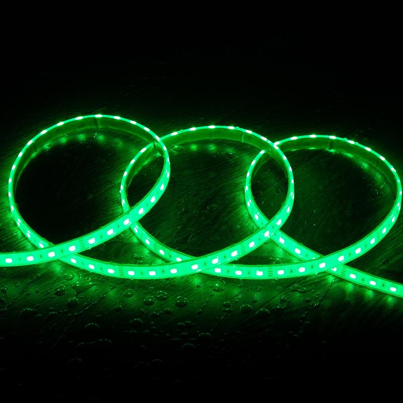 Fita LED 24V RGB SMD 60 LED/m 5m 10W/m Largura 12mm Corte 10cm IP68 SILICONE FLEX