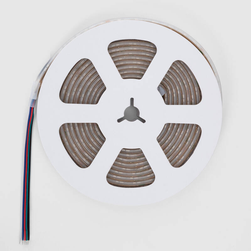 Fita LED SMD RGBW de 24 V, 120 LEDs/m, 5 m, 13 W/m, 12 mm de Largura, Comprimento de Corte de 5 cm, IP65