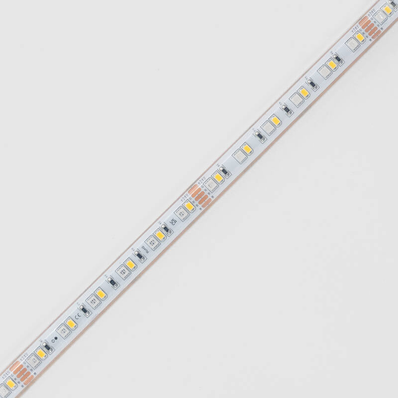 Fita LED SMD RGBW de 24 V, 120 LEDs/m, 5 m, 13 W/m, 12 mm de Largura, Comprimento de Corte de 5 cm, IP65