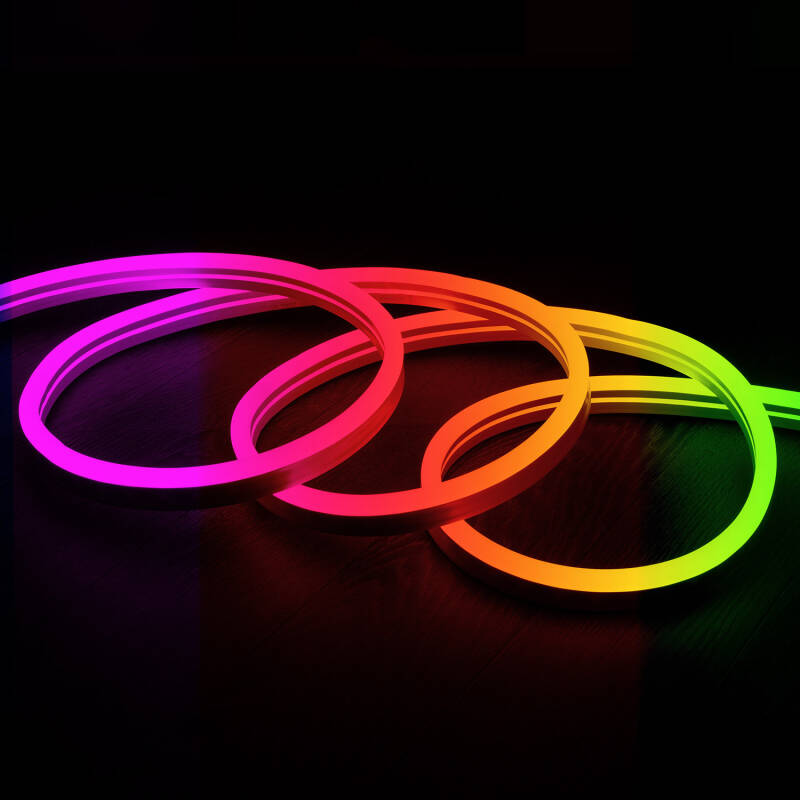 Fita LED Neon Regulável 220V RGB Semicircular 180 11W/m Corte 100cm IP67 à Medida