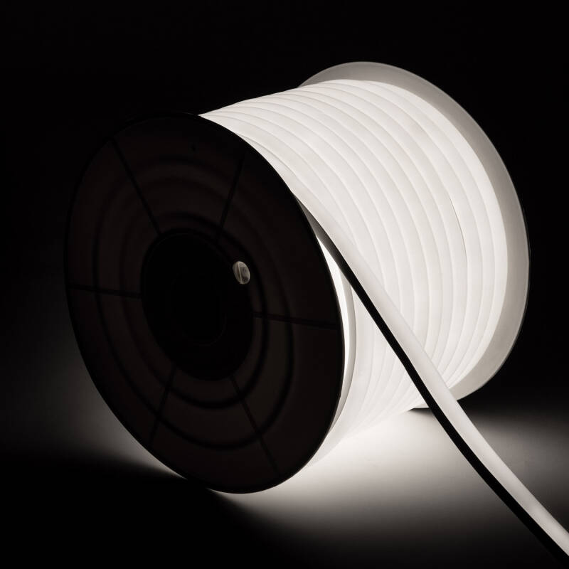 Fita LED Neon Regulável 220V Branco Frio Semicircular 180 7.5W/m Corte 100cm IP67 à Medida