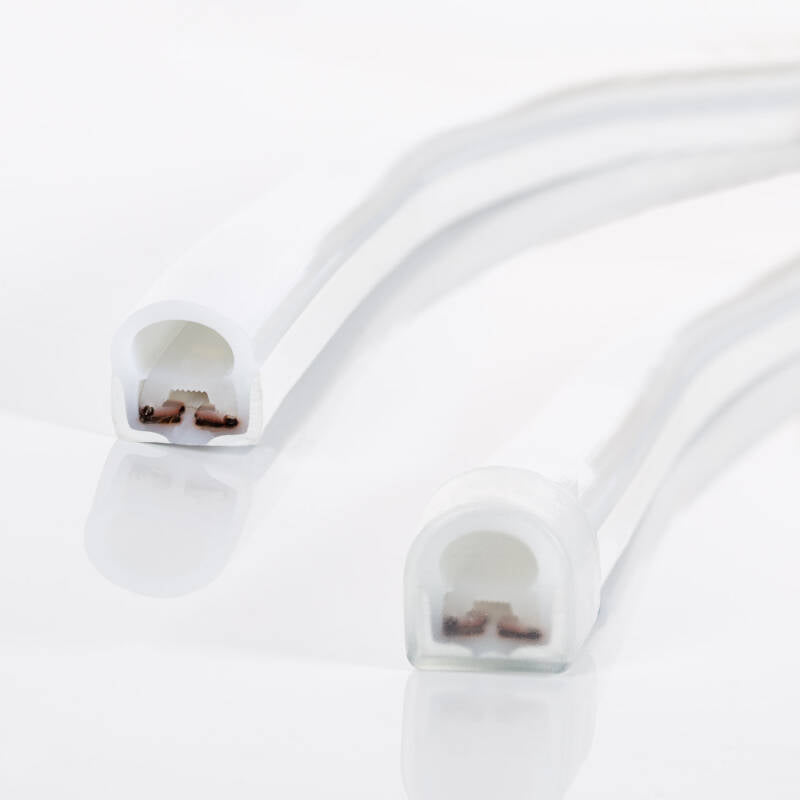 Fita LED Neon Regulável 220 V, Branco Quente, Semicircular, 180°, 7,5 W/m, Corte a cada 100 cm, IP67, à Medida