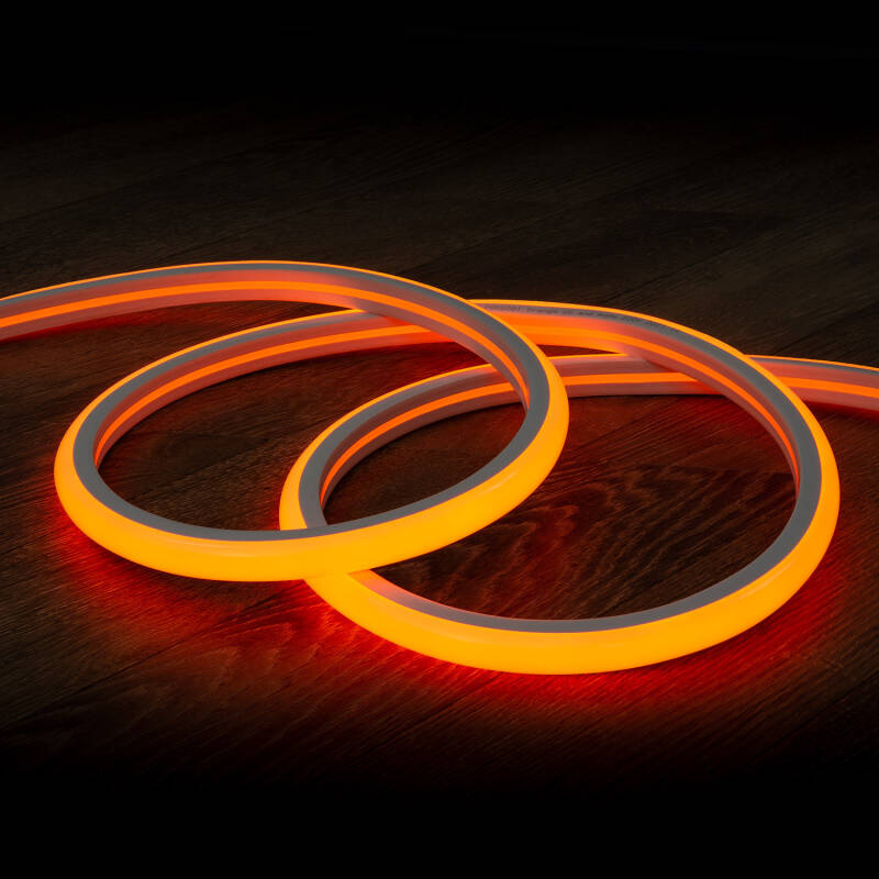 Fita LED Neon Regulável 220V Naranja Semicircular 180 7.5W/m Corte 100cm IP67 à Medida
