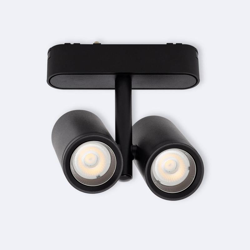 Foco Calha Duplo Cuarzo LED Magnético 25mm SuperSlim 16W 48V Preto