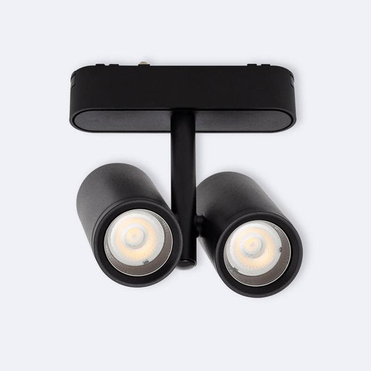 Foco Calha Duplo Cuarzo LED Magnético 25mm SuperSlim 16W 48V Preto