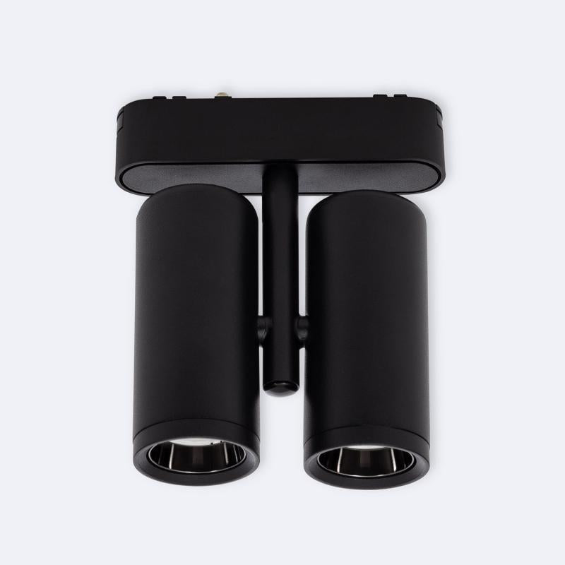Foco Calha Duplo Cuarzo LED Magnético 25mm SuperSlim 16W 48V Preto