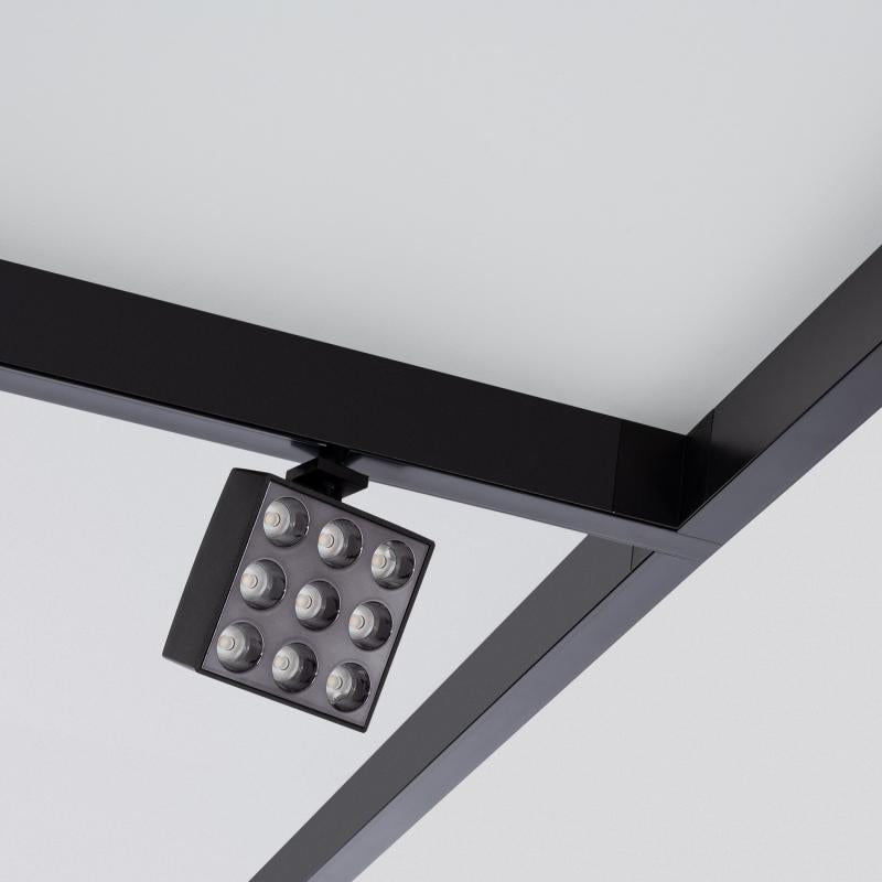 Foco Calha LED Magnético 20mm 15W Optic 48V Preto