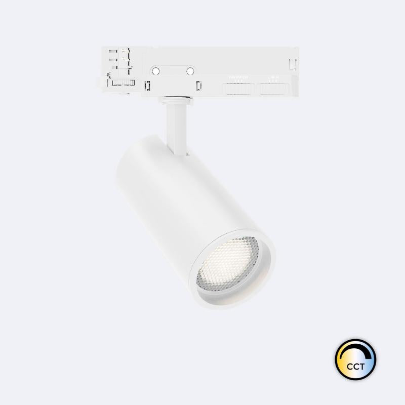 Foco Calha LED Trifásico 20W Fasano Anti-reflexo CCT Seleccionável Regulável Branco