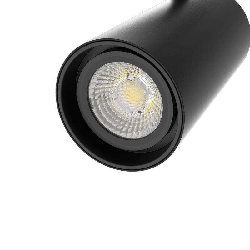 Foco Calha LED Trifásico 20W Fasano CCT Seleccionável Regulável Preto