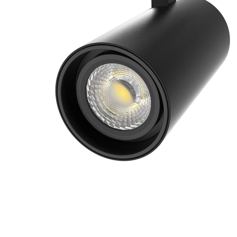 Foco Calha LED Trifásico 20W Fasano CCT Seleccionável Regulável Preto