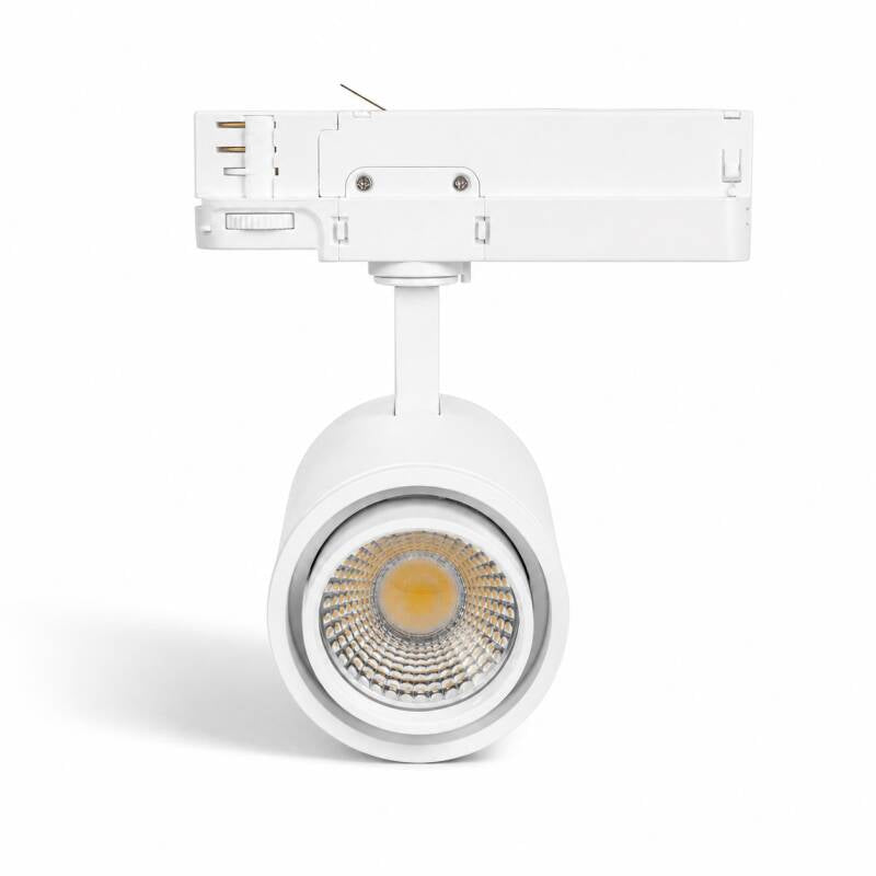 Foco Calha LED Trifásico 20W Fasano Cilíndrico Bisel Regulável Branco